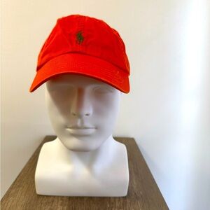 Polo by Ralph Lauren orange/army green baseball cap.